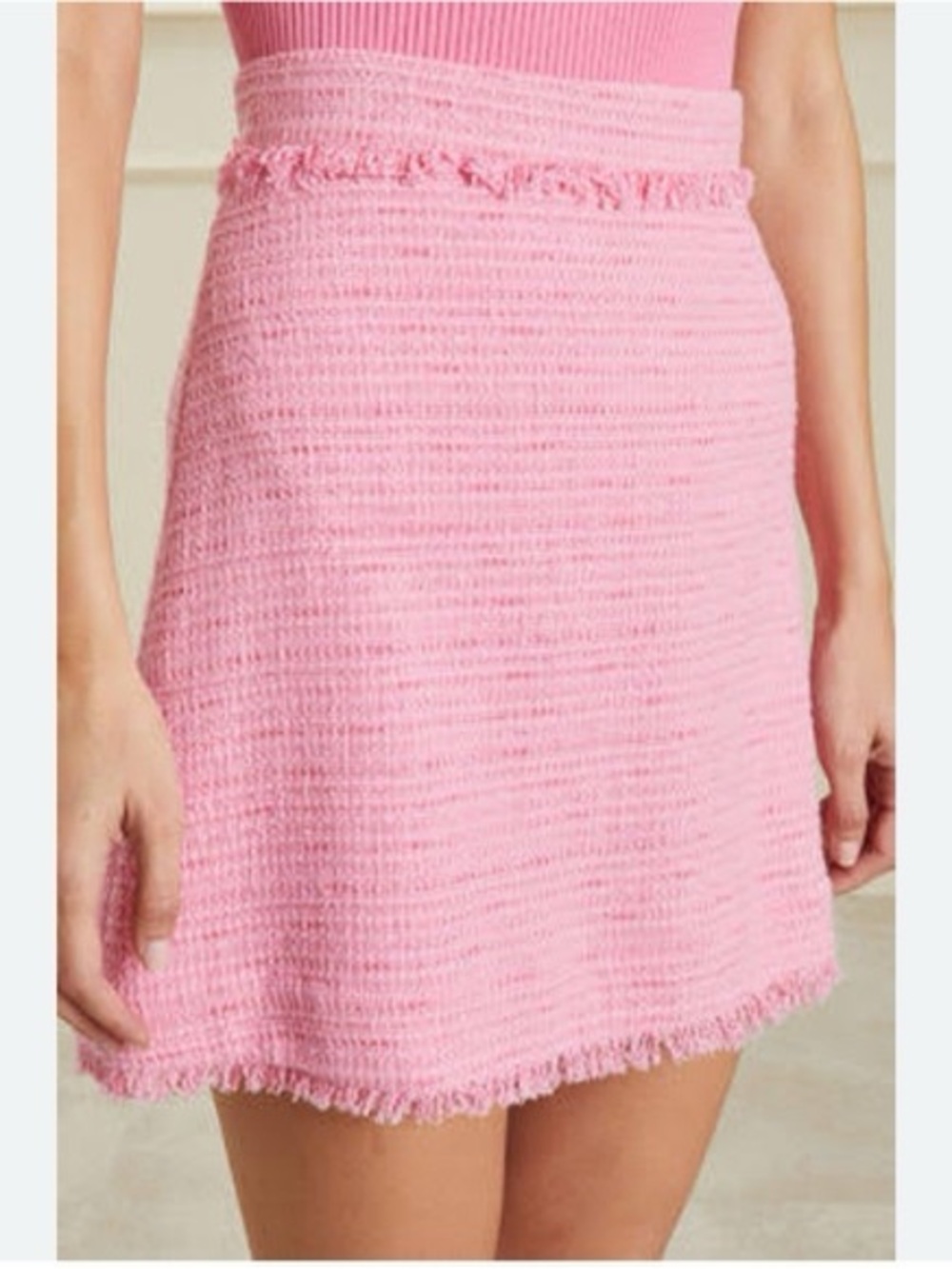 Marella - Higher - Deep Rose - Tweed Skirt - Size 8